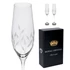 Kép 2/2 - Pezsgős pohár Swarovski kristállyal, átlátszó, üveg, 210 ml, 26,3x6,6 cm, 2 db