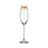 Kép 1/2 - Pezsgős üvegpohár arany szegéllyel és Swarovski kristállyal, 210 ml, átlátszó, 26,3x6,6 cm, 2 db