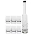 Kép 1/2 - Üveg röviditalos pohár palackkal Swarovski kristállyal átlátszó 200 ml / 30 ml (7 részes szett)