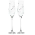 Kép 1/3 - Üveg pohár, swarovski dísszel, pezsgő, esküvő, 210 ml, átlátszó, 2 db