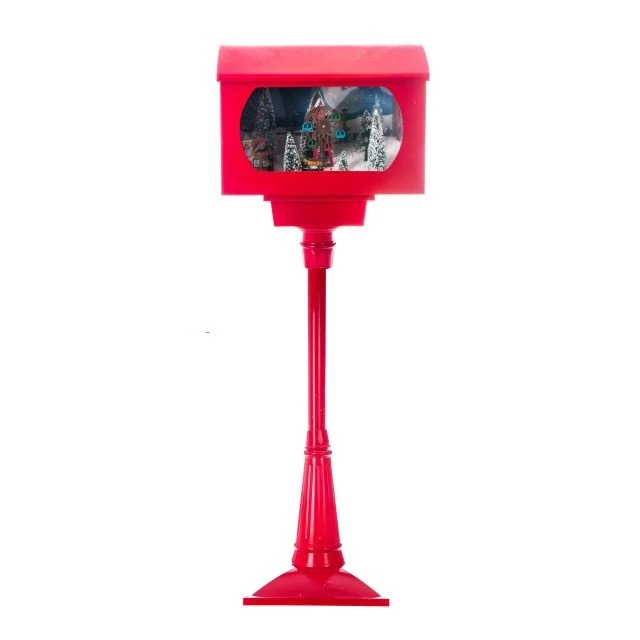 Havazós amerikai postaláda, elektromos, fa és műanyag, piros, 120 cm