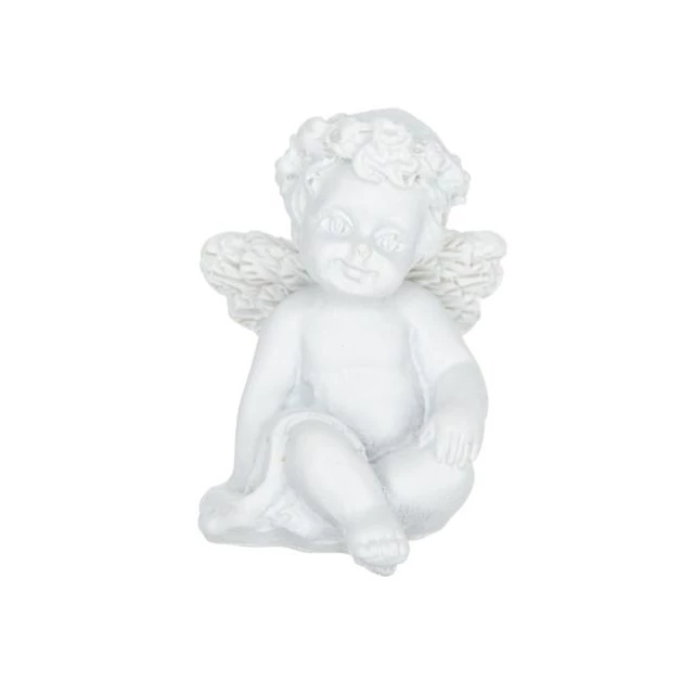 Angyal, poly, 2,2x2x3,1 cm, fehér, 6 db