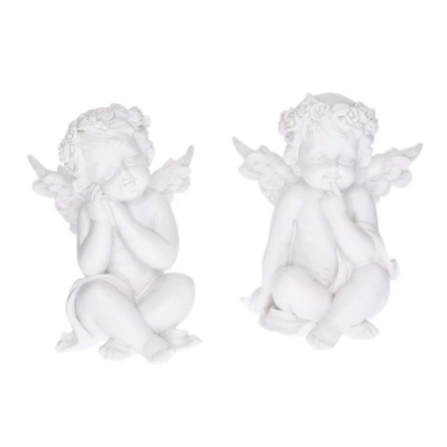 Ülő angyal, poly, 6,5x6,3x8 cm, 2 féle