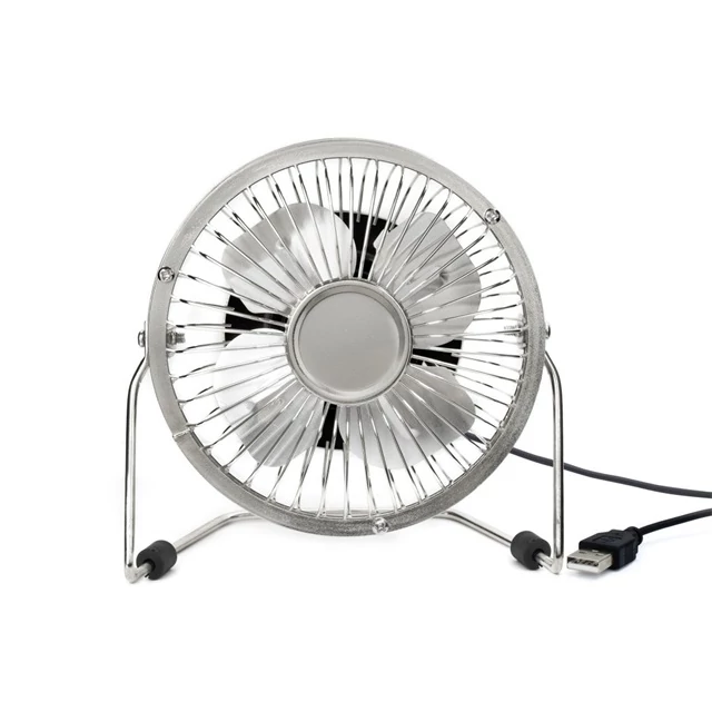USB csatlakozós ezüst asztali ventilátor