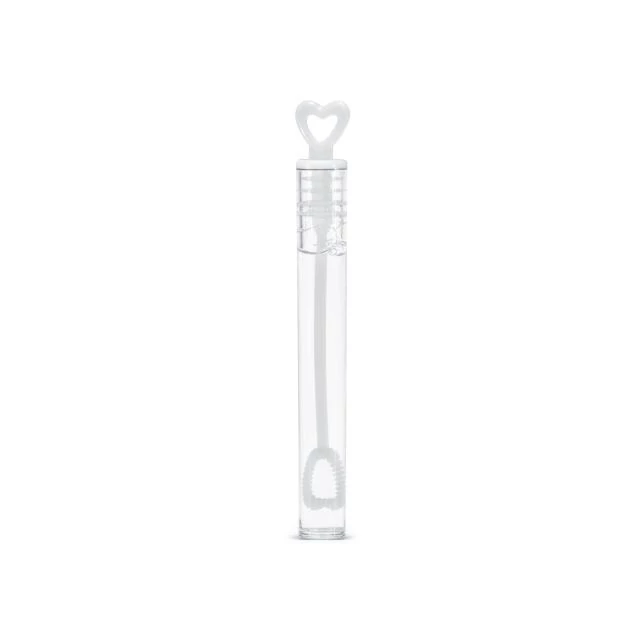 Buborékfújó szíves műanyag 110mm fehér 48 db