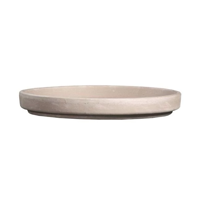 Cserépalátét XL agyag 14cm fehér