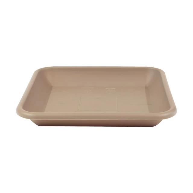 Cserépalátét műanyag szögletes taupe 20×15×3 cm