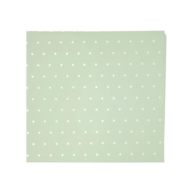 Csomagolópapír pöttyös vízálló fólia 58x58 cm menta 20 db