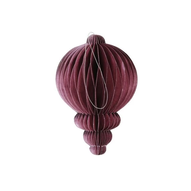 Akasztós dekoráció papír 12 cm, padlizsán