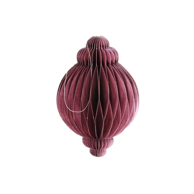 Akasztós dekoráció, papír, 12 cm, padlizsán