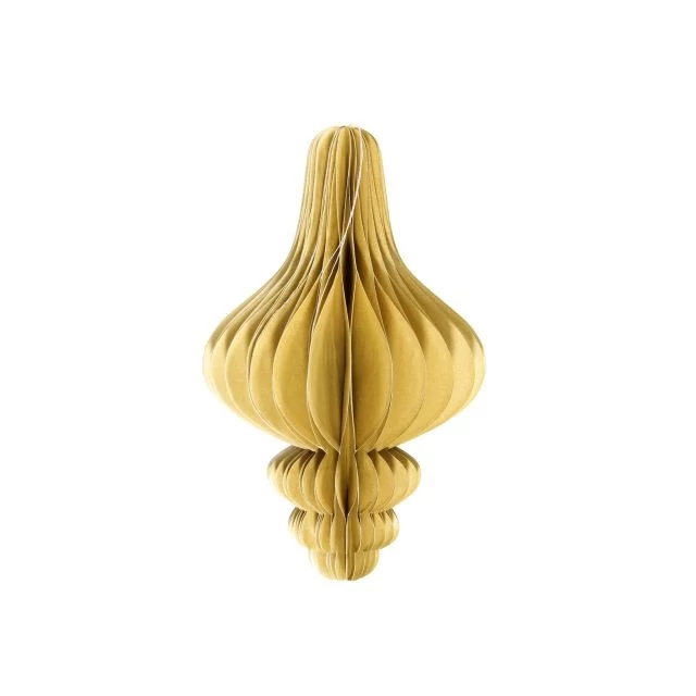 Akasztós dekoráció, papír, 20 cm, arany
