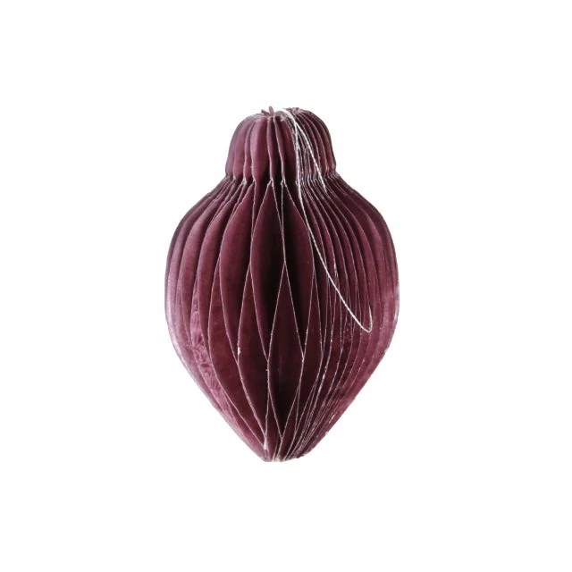 Akasztós dekoráció papír 8 cm, padlizsán