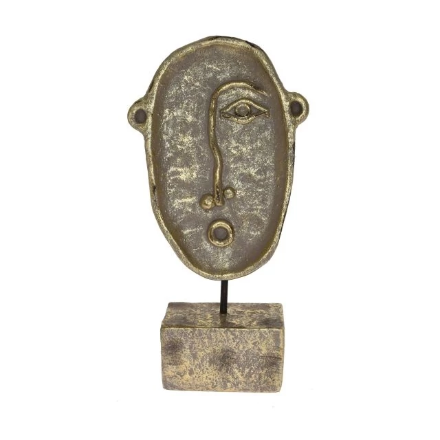 Modern arc dekoráció, kerámia, arany, 24x11x48 cm