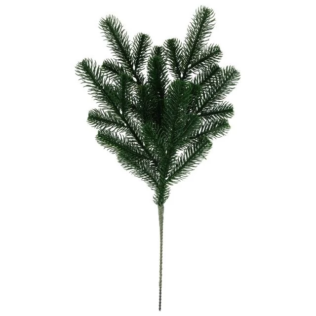 Fenyőág, 25 ággal, műanyag, 50 cm, zöld