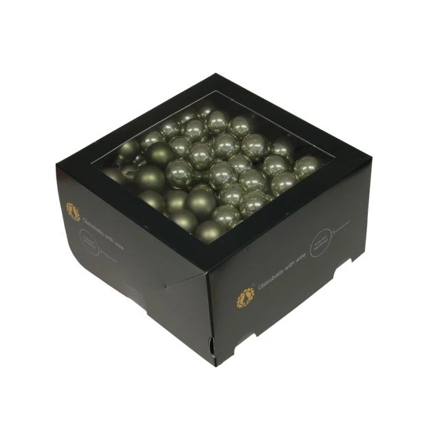 Betűzős üveg gömb, 2,5 cm, granite green, 144 db