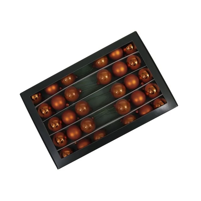 Gömb betűzős üveg 4 cm mandarin S/30