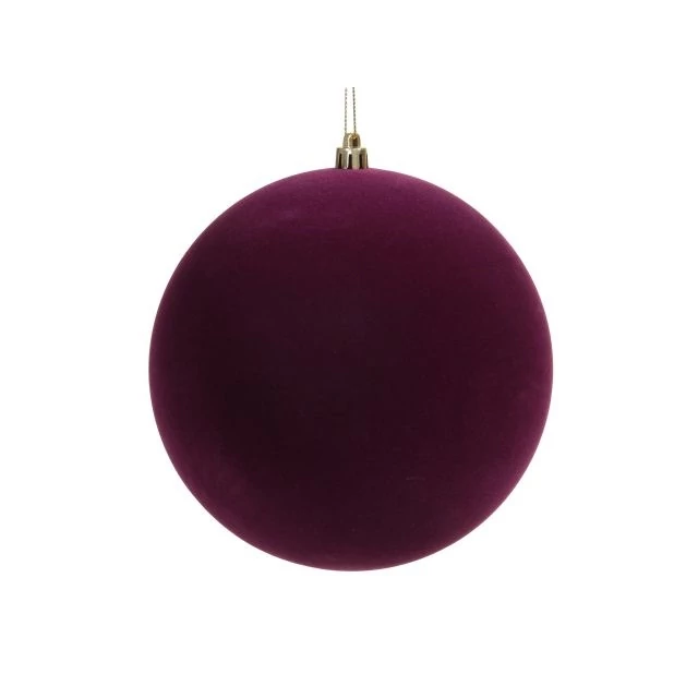 Műanyag gömb flokkolt 15 cm, lila