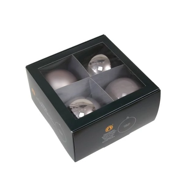 Üveg gömb, 10 cm, tuffstone, 4 db
