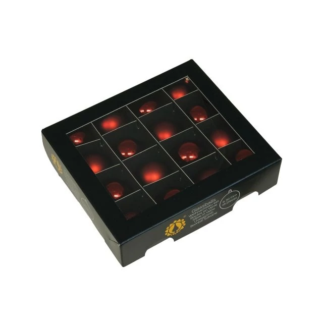 Üveg gömb 3 cm dark red combi 16 db