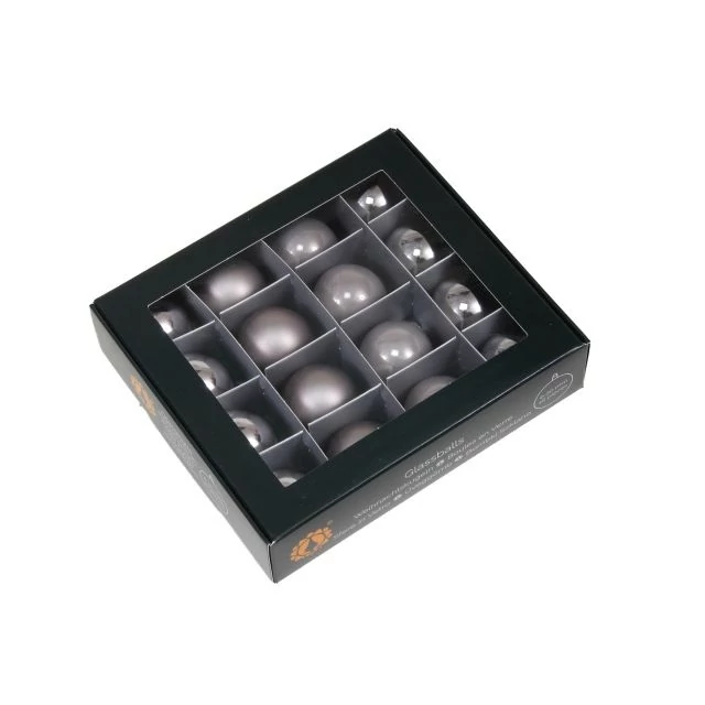 Üveg gömb, 3 cm, tuffstone, 16 db