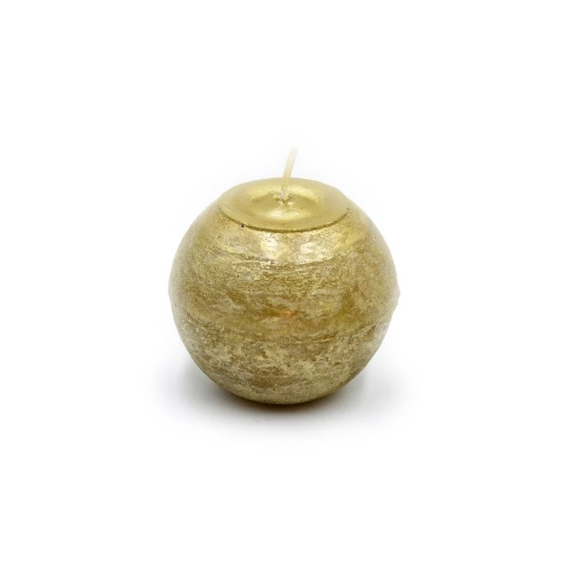 Gyertya golyó paraffin 8 cm arany 4 db