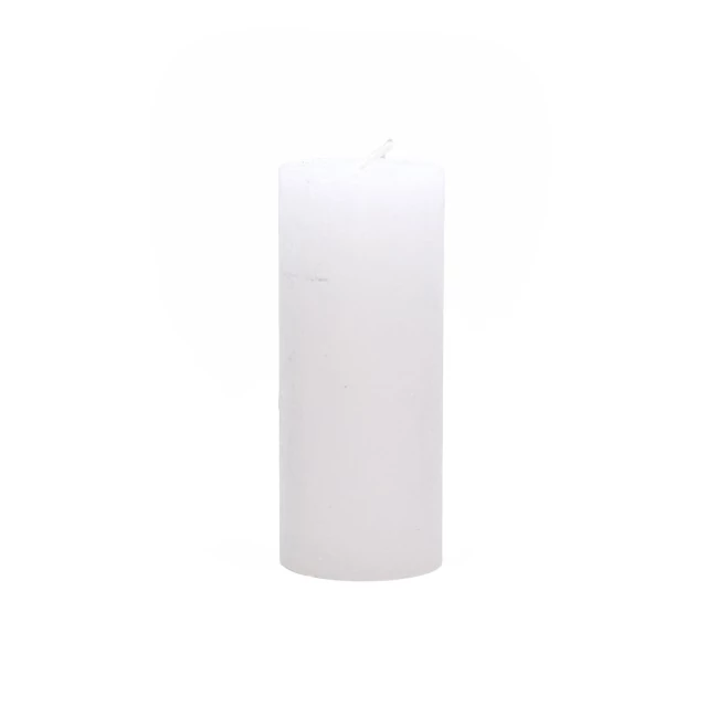 Gyertya henger paraffin 5x12 cm fehér 4 db