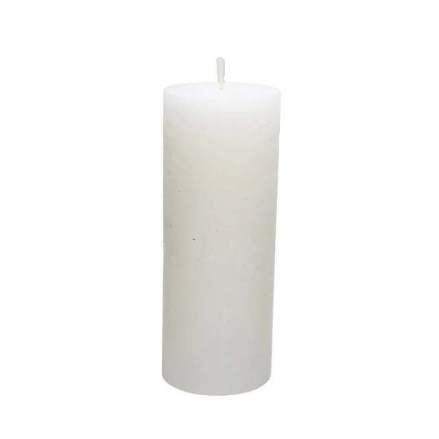 Gyertya henger paraffin 7x18 cm fehér 4 db
