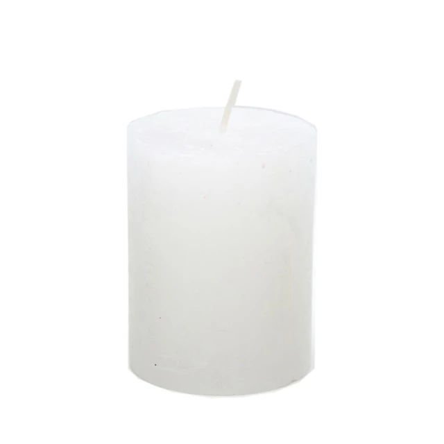 Gyertya henger paraffin 7x9 cm fehér 4 db
