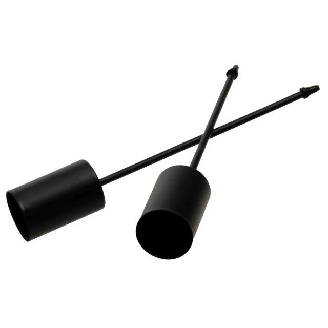 Betűzős gyertyatartó, fém, 2,5 cm/12 cm, fekete, 4 db