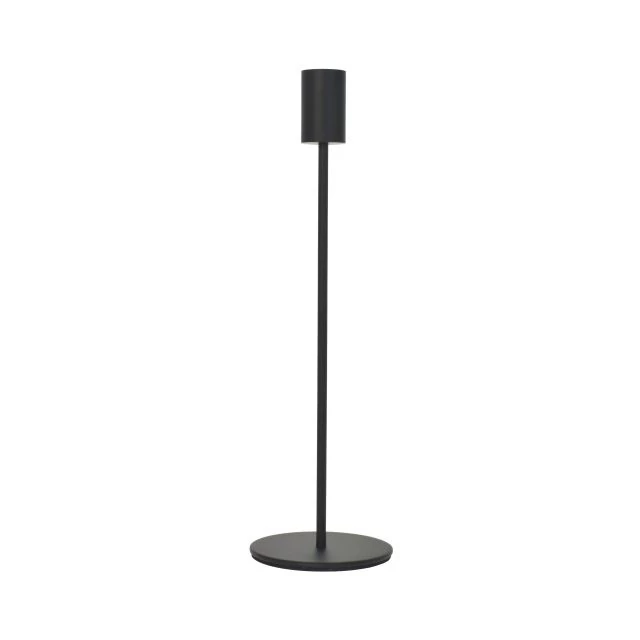 Talpas fém gyertyatartó, fekete, 23,27,31 cm, 3 db