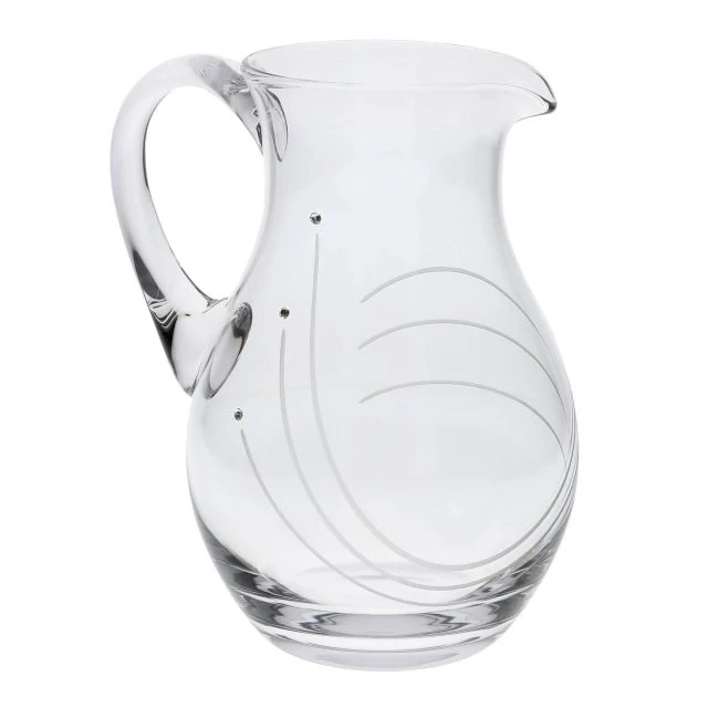 Üvegkancsó, Swarovski kristállyal, 1000 ml, átlátszó