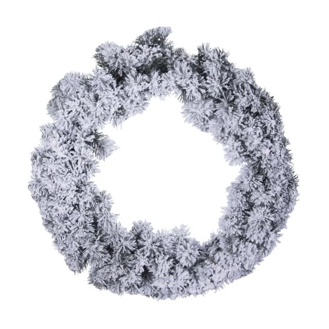 Havas fenyő koszorú, műanyag, 100 cm, zöld