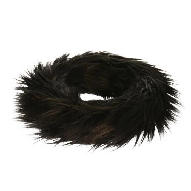 Műszőr koszorú, 25 cm, fekete