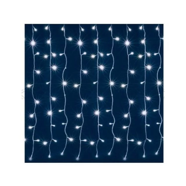 LED-es fényfüggöny, 168 db hidegfehér LED, 1,4 m
