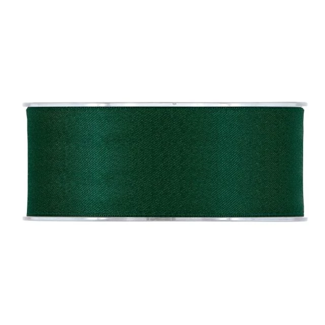 Dupla szatén matt szalag 40 mm x 15 m sötétzöld