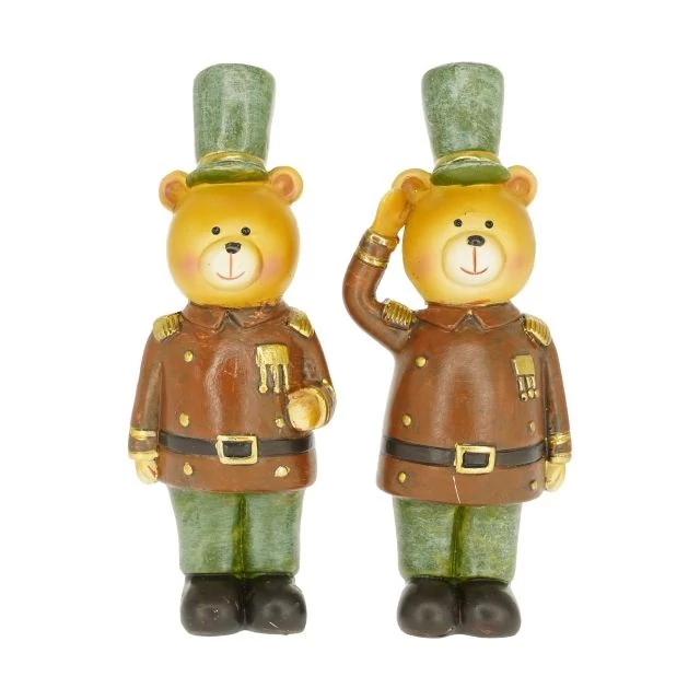 Poly medve ruhában álló 4x3x11,5 cm zöld, barna (2 féle)