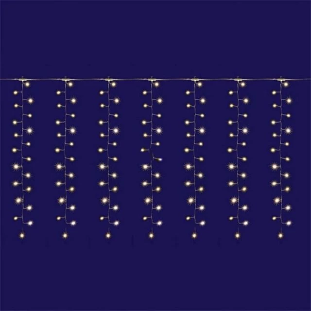Micro LED-es cluster fényfüggöny, melegfehér, 8pr, 3 m