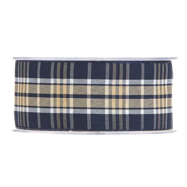 Kockás textil szalag, 38 mm x 20 m, kék
