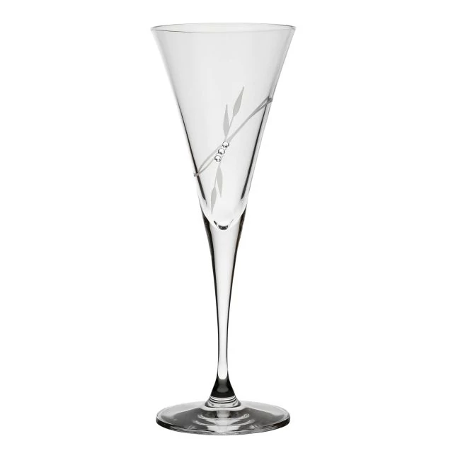 Üveg pezsgős pohár Swarovski kristállyal átlátszó 200 ml 6 db