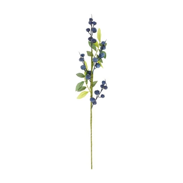 Selyemvirág ág áfonya 60 cm zöld, kék