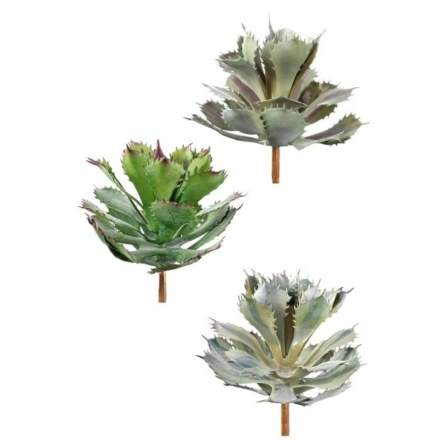 Selyemvirág agave 28cm zöld 3 féle
