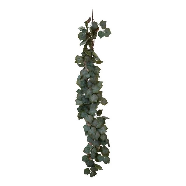 Leveles selyemvirág girland, zöld, 160 cm