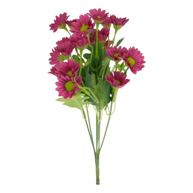 Selyemvirág krizantém csokor 32cm püspöklila