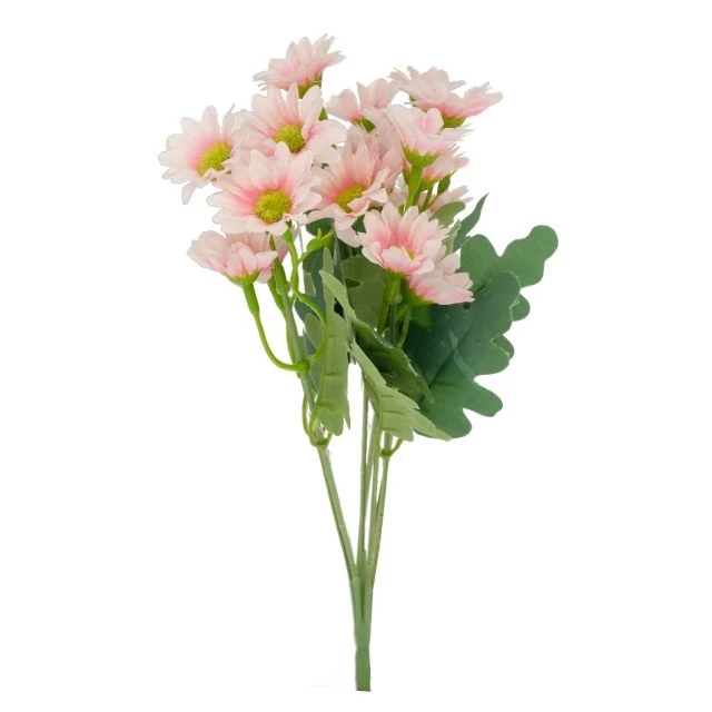 Selyemvirág krizantém csokor 32cm rózsaszín