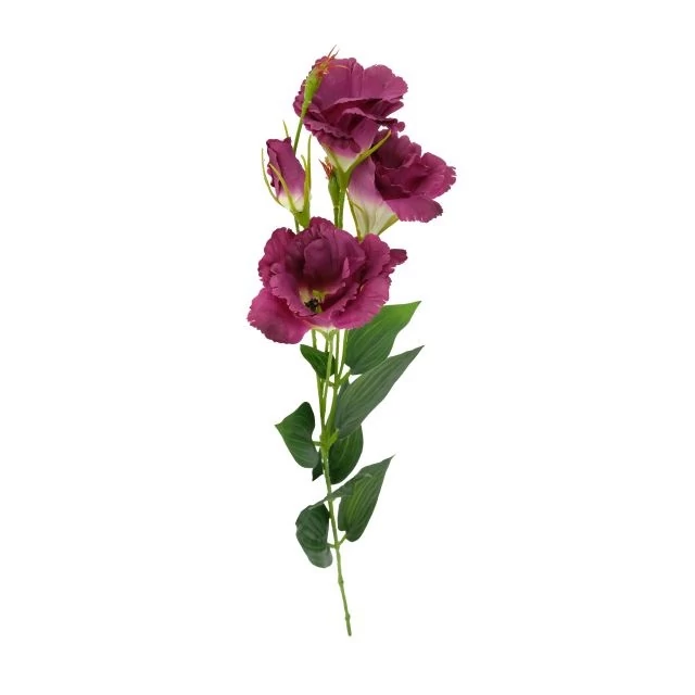 Selyemvirág lisianthus 88x16x14 cm lila, krém