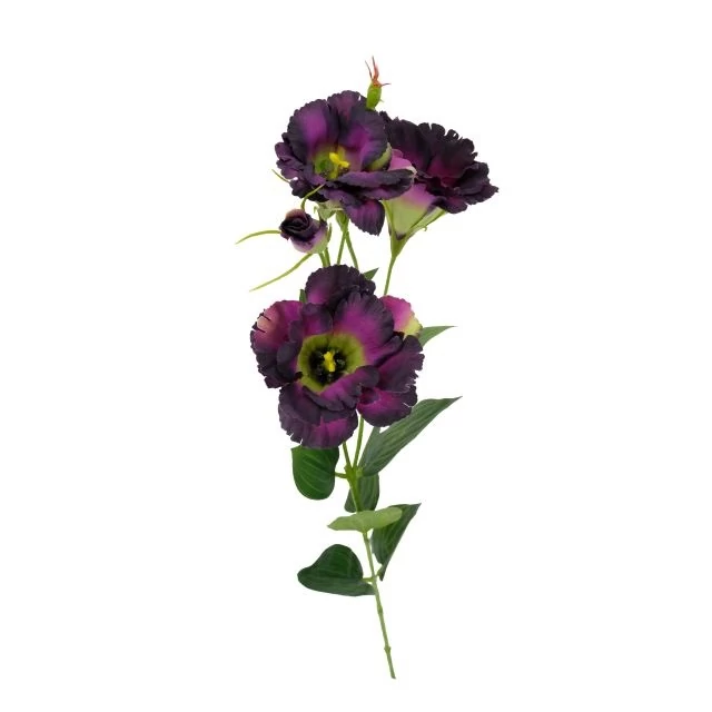Selyemvirág lisianthus 88x16x14 cm lila, zöld