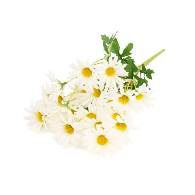 Selyemvirág margaréta csokor 53cm fehér