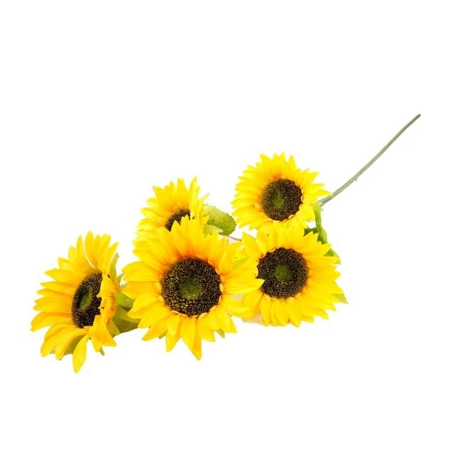 Selyemvirág napraforgó ág 90cm sárga