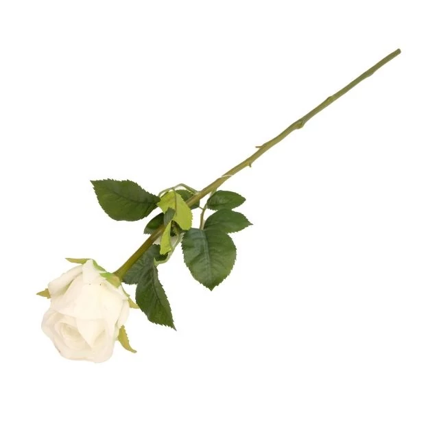 Selyemvirág rózsa 65cm fehér