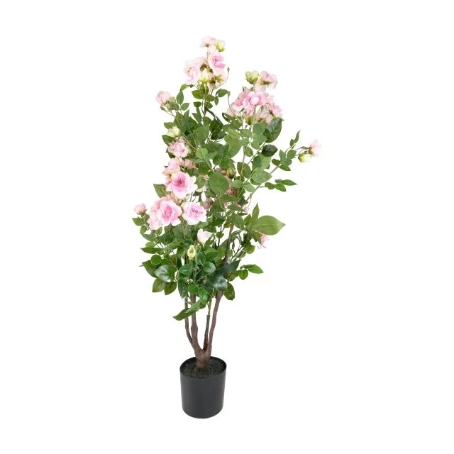 Selyemvirág Rózsabokor cserepes 95 cm Rózsaszín